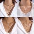 Cross border Fashion Imitation Pearl Love Pendant Multi layer Necklace High end Versatile Clover Cross Ring Necklace