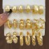 Europe and the United States cross-border new high-level gold personality exaggerated ccb earrings creative compound Fried Dough Twists earrings women's set 3 pairs