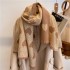 Autumn and winter new tassel scarf women's Korean version versatile thick imitation cashmere warm shawl cute peach heart windproof scarf