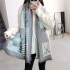 New imitation cashmere scarf for women's high-end feel, winter warmth, thick air conditioning shawl, long carriage wool shawl