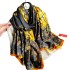 2023 New Simulated Silk Silk Women's Mountain Camellia Explosive Shawl Beach Scarf Thin Edition Trendy Brand New Silk Satin Multiple Scarves