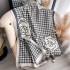 2024 Winter New Thousand Bird Grid Scarf Korean Edition Thick Warm Double sided Flower Shawl Imitation Cashmere Scarf