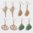 European and American natural beach seashells, seashells, gold-plated earrings, Bohemian style beach seashells, pendant necklaces, wholesale