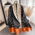 2022 Autumn/Winter New Imitation Cashmere Scarf Women's Sunflower Pattern Warm, Thick, Versatile Long Shawl Neck