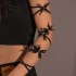 European and American cross-border new sweet, cool and spicy girl style cross leg ring, fashionable and sexy high elasticity butterfly strap leg chain for women