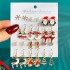 Christmas Earrings Drip Oil Santa Claus Christmas Tree Elk Set Christmas Party Accessories Christmas Earrings Female