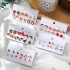 Christmas series snowflake bell earring combination set, foreign trade hot selling cartoon drip oil cane, elderly earring, female