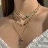 Amazon Cross border Jewelry Artificial Diamond Gemstone Serpentine Necklace Neck Chain Punk Style Personalized Retro Necklace for Women