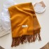 2024 new solid color high-end imitation cashmere soft scarf versatile atmosphere scarf, autumn and winter oversized shawl