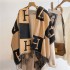 Ins Red Envelope Core Yarn Scarf Winter New Style Double sided Long Letter Shawl Warm Festival Gift Scarf for Women