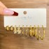 Cross border alloy heart pearl lock snake butterfly mushroom lock ear buckle creative personality card earrings 12 pieces batch