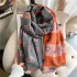 New autumn and winter butterfly double-sided imitation cashmere scarf for women with a high-end feel, a popular item with thickened warmth and fashionable shawl scarf