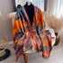 Autumn and winter new double-sided color oil painting series imitation cashmere thick warm scarf, air-conditioned room neck protection shawl for external use