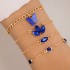 AliExpress Cross border Jewelry Butterfly Imitation Gemstone Hollow Four Layer Bracelet Geometric Opening Bracelet Set