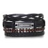 Retro bead bracelet for men, fashionable hollow triangular leather bracelet and bracelet, multi-layer wide wrapped jewelry