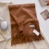 Korean autumn and winter new classic solid color wool women's warm scarf fashionable and high-end scarf for couples