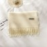 2022 Short Beard Solid Color Scarf Women's Tassel Imitation Cashmere Winter Air Conditioning Shawl Korean Version Versatile Warm Scarf Wholesale