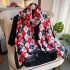 Spring, summer, and autumn new Korean style simulated silk scarf for women's decoration, versatile shawl, sunscreen beach towel, live broadcast, wholesale, and in stock