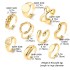 Cross border geometry UV electroplating ccb material circular ring 9-piece set with irregular smooth opening ring set for Europe and America