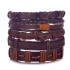 Cross border men's DIY woven suit leather bracelet, hot selling in Europe and America, skull bead punk style combination bracelet