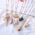 Ins Style New Women's Beach Shell Plated Gold Pendant Conch Necklace Pendant Wholesale of Foreign Trade Accessories