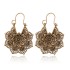 European and American foreign trade jewelry retro ethnic style metal hollow flower earrings Bohemian carved flower earrings