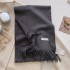 Korean autumn and winter new classic solid color wool women's warm scarf fashionable and high-end scarf for couples