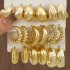 Europe and the United States cross-border new high-level gold personality exaggerated ccb earrings creative compound Fried Dough Twists earrings women's set 3 pairs