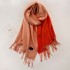 2022 Solid Color Scarf Women's Tassel Imitation Cashmere Golden Classic Double sided Shawl Korean Edition Versatile Warm Scarf Wholesale Hot Item