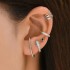 Cross border creative minimalist ins ear hole free ear bone clip personalized multi-layer hollow C-shaped ear clip niche design earrings