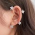 Cross border super sparkling diamond inlaid butterfly ear hooks without ear holes, ear clips for women, one-piece fairy like feeling, wholesale of versatile earrings from Japan and South Korea