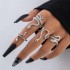 Amazon Cross border Personalized Retro Snake Animal Ring with Multiple Snake Shaped Four Piece Ring Set Jewelry for Women