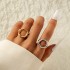 European and American cross-border simple single line adjustable ring with hip-hop style geometric irregular opening bow ring