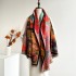 High end cashmere imitation Van Gogh oil painting style scarf, winter new warm and thick Nordic office air conditioning shawl