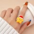 Christmas personalized cute cartoon ring Santa Claus reindeer snowman resin ring versatile accessories wholesale for women