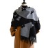 2024 Autumn/Winter New Core spun Scarf Women's Fashion Simple Jacquard Imitation Cashmere Long tassel Relaxation Shawl