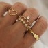 Cross border Star Moon Ring Set with Diamond, Love Tree Leaves, 10 Pieces, Women's Light Luxury, High Grade Alloy Joint Ring