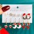 Christmas Series Snowflake Bell Earnail Combination Set Cross border Cartoon Drip Oil Elk Old Man Christmas Earrings