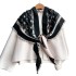 2024 autumn and winter new imitation cashmere triangular scarf with five pointed star print small fresh double-sided warm scarf draped