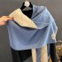 Hot selling camellia imitation cashmere scarf for women's decoration, double-sided shawl, long jacquard versatile warm scarf wholesale