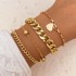 European and American cross-border retro thick chain personalized bracelet mixed and matched open bracelet bracelet, hand decoration layered style set bracelet wholesale