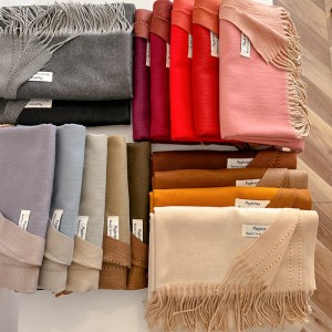 2024 new solid color high-end imitation cashmere soft scarf versatile atmosphere scarf, autumn and winter oversized shawl