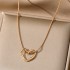 Light luxury niche hollow out love necklace for women in Japanese and Korean versions, simple design pendant, versatile collarbone chain