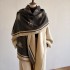 New women's bee print scarf autumn and winter imitation cashmere fashionable shawl big brand style trendy scarf