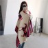 Thick and warm imitation cashmere scarf for women with a high-end feel. New winter scarf with two horses' wool shawl and cashmere scarf