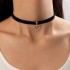 European and American style retro Gothic style short velvet snake necklace black trendy necklace collarbone chain