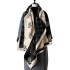 2024 autumn and winter new line patterned checkered camellia contrasting double-sided imitation cashmere scarf, winter high-end shawl