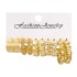 European and American Fashion Commuter Geometric Punch Pattern Earrings 6-piece Set Create Versatile Gold Earrings Imitation Pearl Women's Earrings