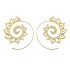 European and American new oval spiral earrings exaggerated vortex gear shaped heart-shaped retro earrings wholesale