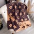 2024 autumn and winter new imitation cashmere minimalist style printed five pointed star decoration double-sided warm scarf for women's shawl outfit